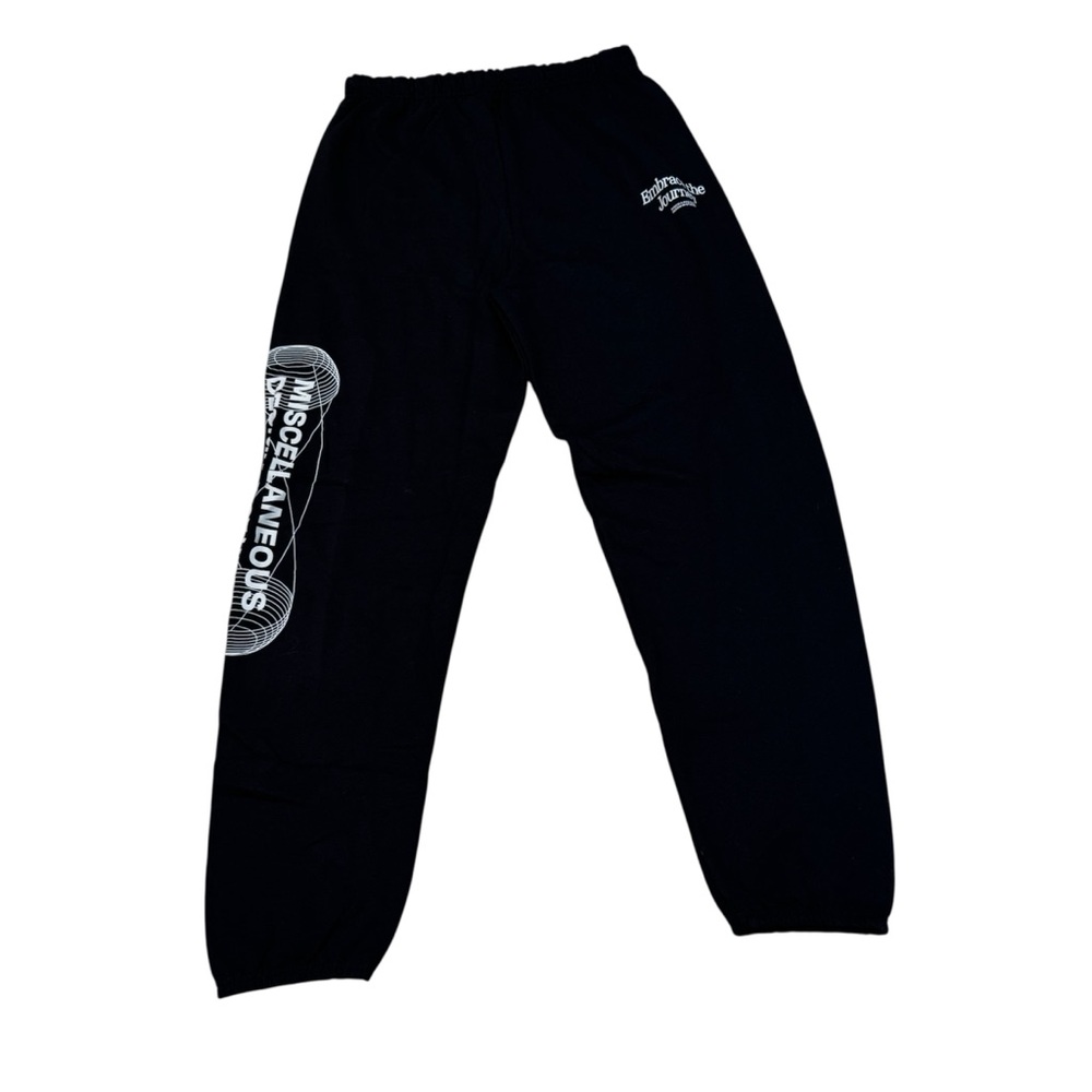 Miscellaneous Design Men’s Black Embrace The Journey Athletic Joggers Size XL